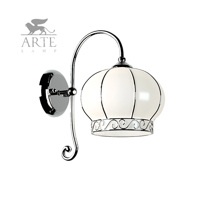 Venetian Glass Sconce: Aesthetic Elegance 3D model image 1