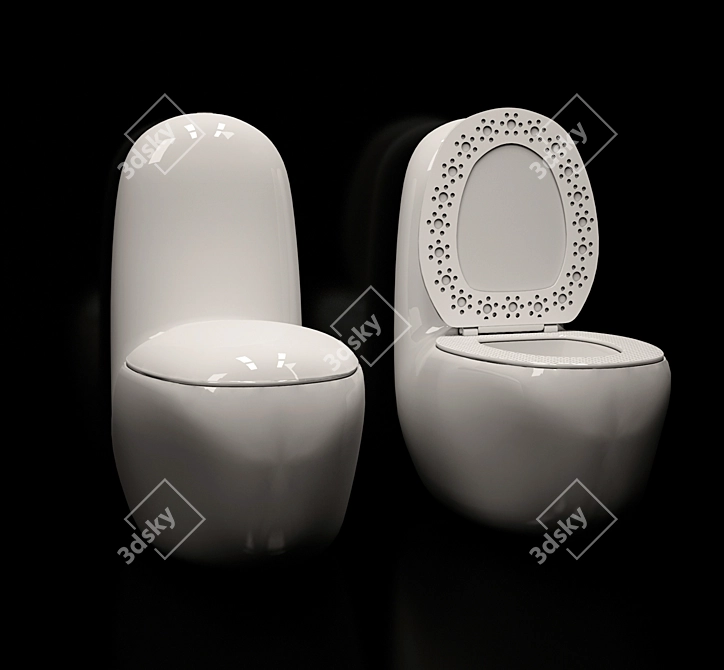 Sleek Self-Cleaning Sanitaryware 3D model image 1