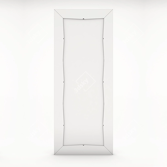 Elegant Oak Mirror Alzire 3D model image 2