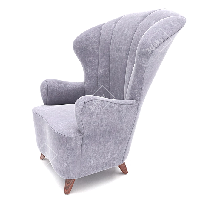 Ollie Chair: Compact Comfort for Your Space 3D model image 2