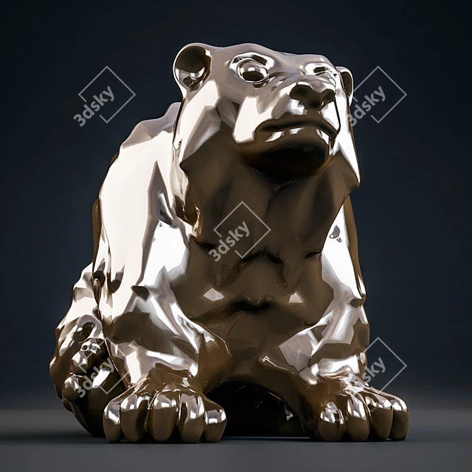 Bear Figurine - Handcrafted Wildlife Statue 3D model image 3