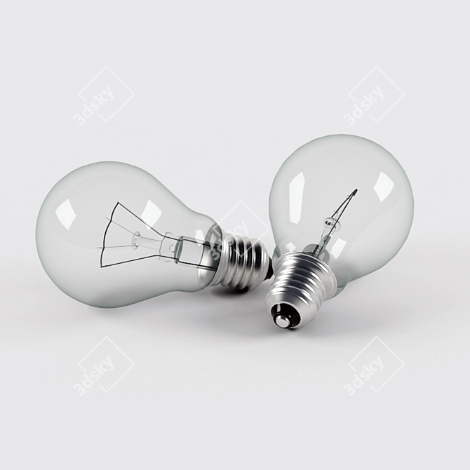 Efficient Warm Glow Incandescent Lamp 3D model image 1
