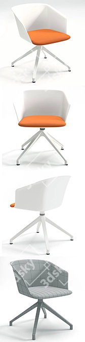Modern Swivel Armchair Liza 2273 + Elica Table Set 3D model image 2