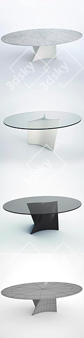 Modern Swivel Armchair Liza 2273 + Elica Table Set 3D model image 3