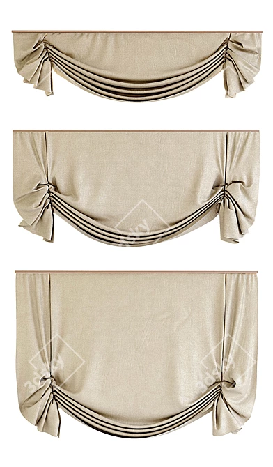 Versatile English Blind: 3 Adjustable Positions 3D model image 2