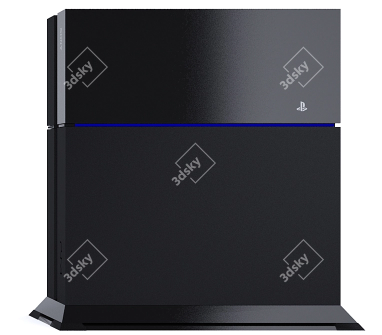 Ultimate Gaming Experience: Sony PS4 (Black+White) 3D model image 2