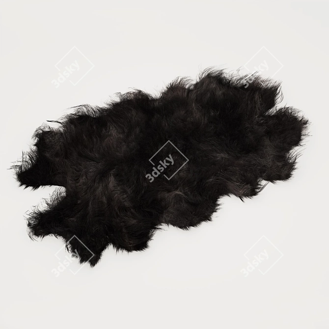 Luxury Tiger Fur Rug: Soft and Stylish 3D model image 3