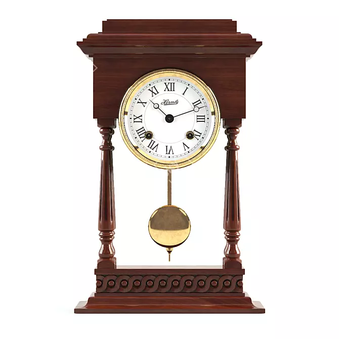 Elegant Hermle Judge Mantel Clock 3D model image 2