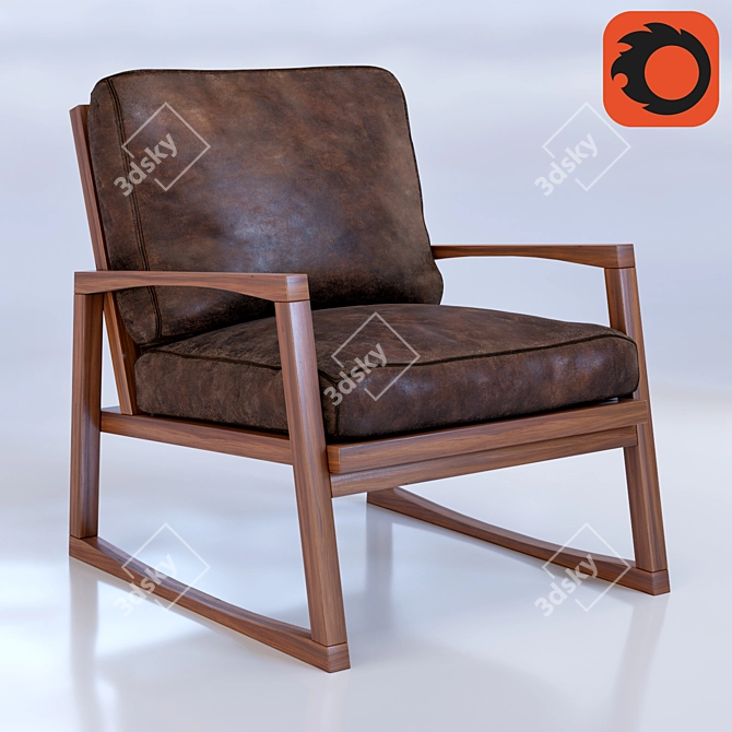 Elevate Your Comfort with the York Lounge Chair 3D model image 1