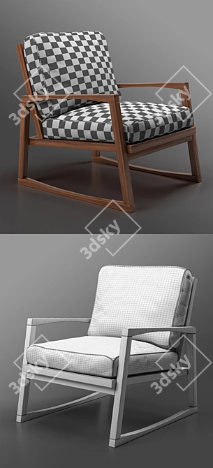 Elevate Your Comfort with the York Lounge Chair 3D model image 3
