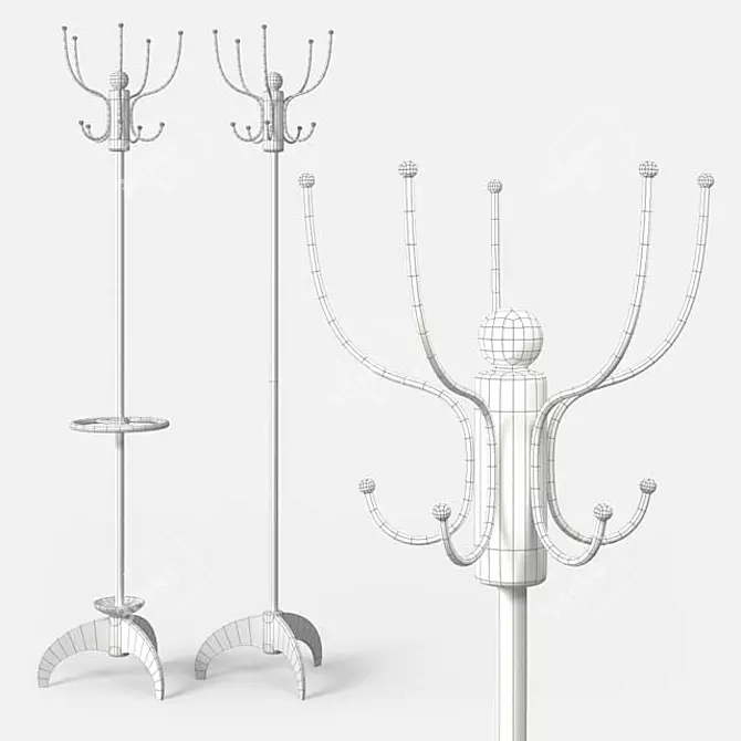 Sleek Hanger Stand 3D model image 3