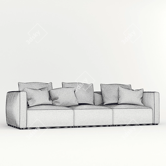 Poliform Shanghai: Luxurious Modern Sofa 3D model image 2