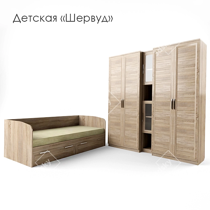 "Sherwood" Kids Furniture Set by Skand 3D model image 1