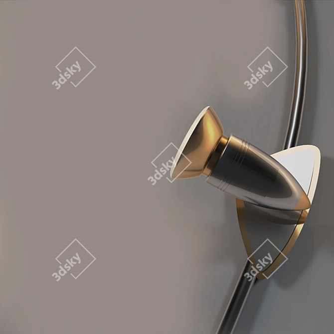 Sleek Wave Light H:117cm W:27cm 3D model image 2
