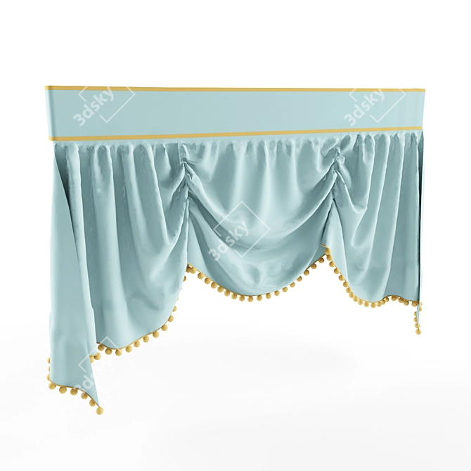 Elegant Drapes: Timeless Beauty 3D model image 1