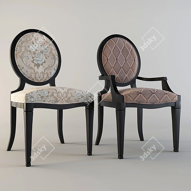 Angelo Cappellini Opera Chairs 3D model image 1