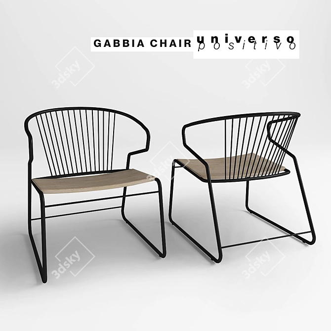 GABBIA Ethnically Inspired Chair 3D model image 1