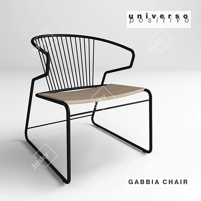 GABBIA Ethnically Inspired Chair 3D model image 2