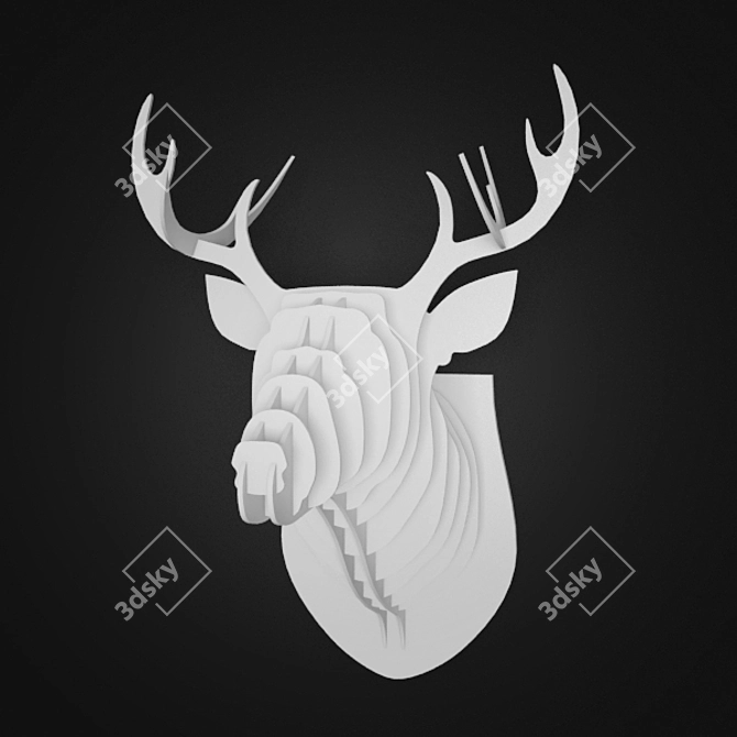 Elegant Deer Frame 3D model image 2