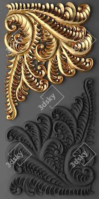Intricate Woodcarvings 3D model image 3