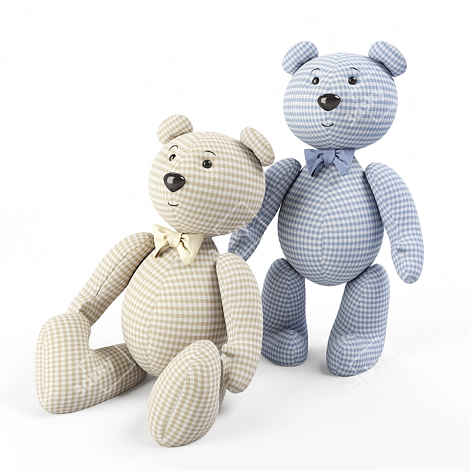 Adorable Cotton Bears: Download 3D Model 3D model image 1