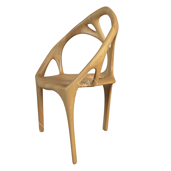 Geometric Three-Legged Chair: "Brazil 3D model image 1