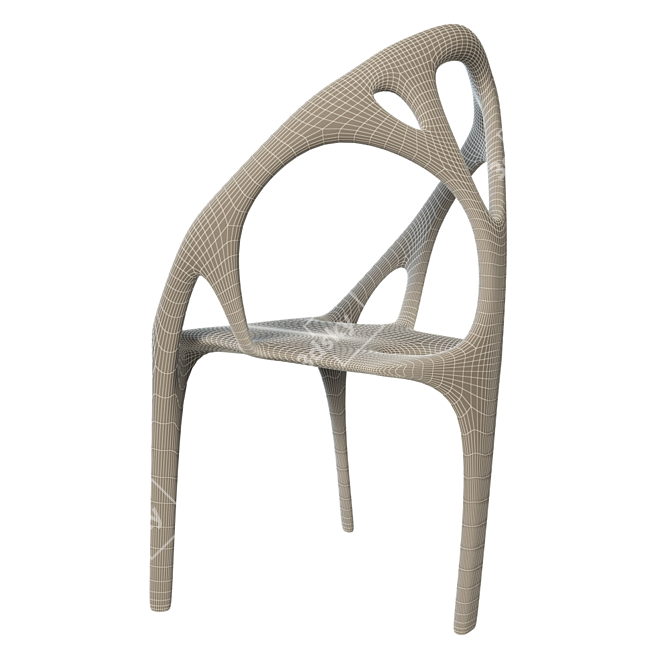 Geometric Three-Legged Chair: "Brazil 3D model image 3