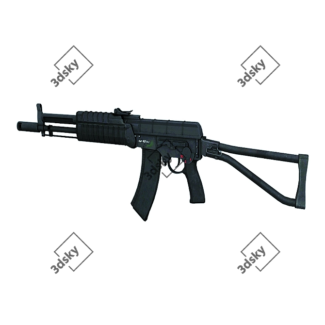 3D AK 47: Low Poly - Game-Ready & Mobile 3D model image 1