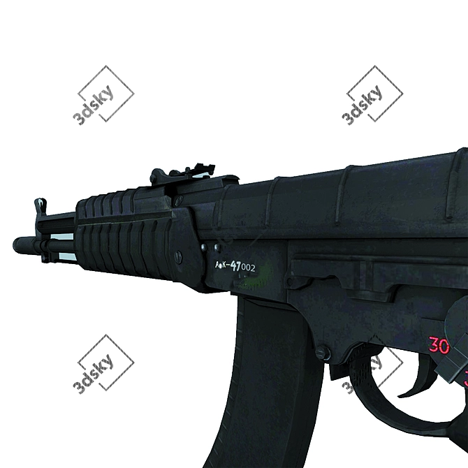 3D AK 47: Low Poly - Game-Ready & Mobile 3D model image 3