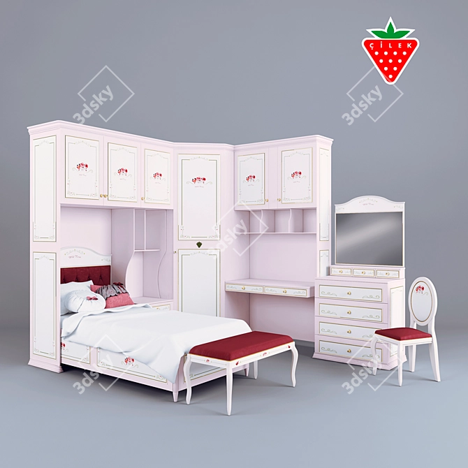 Elegant Cilek Kids Furniture Collection 3D model image 1