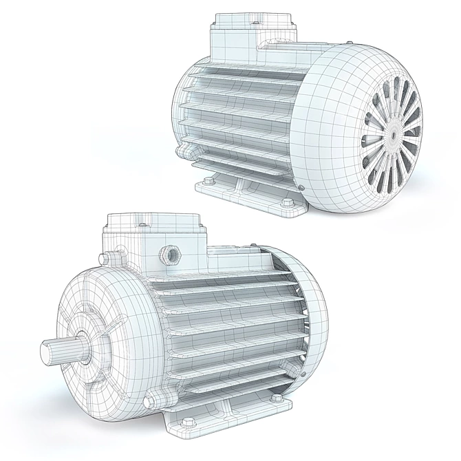 TurboSmooth Electric Motor 3D model image 3