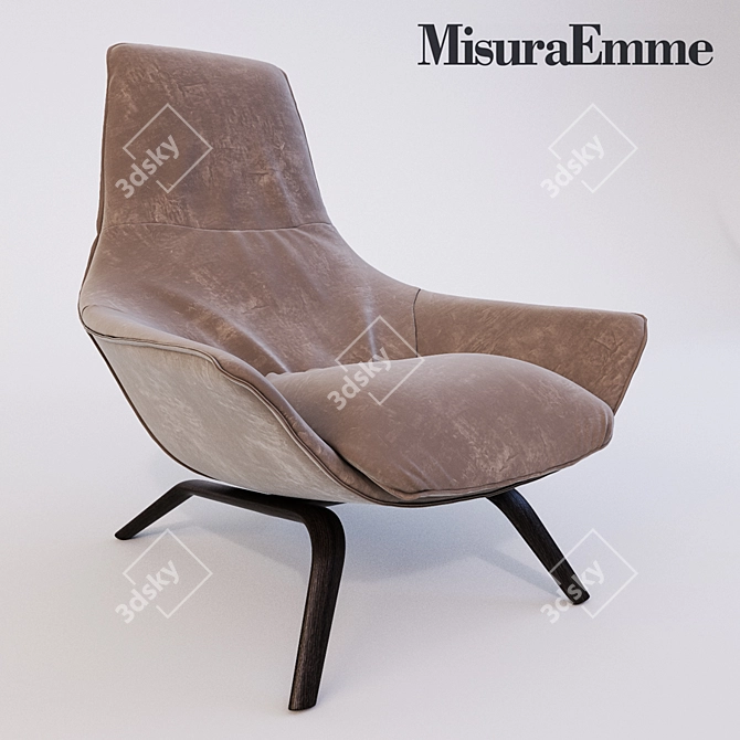 Elegant Ermes Armchair 3D model image 1