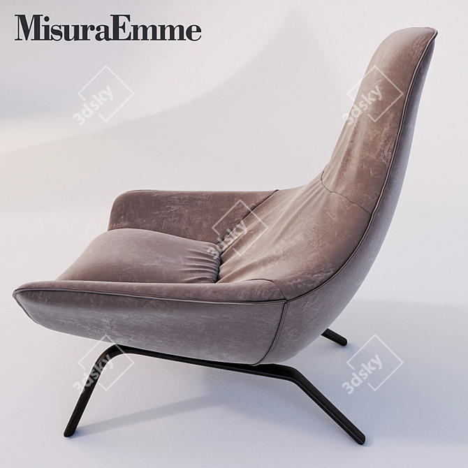 Elegant Ermes Armchair 3D model image 2
