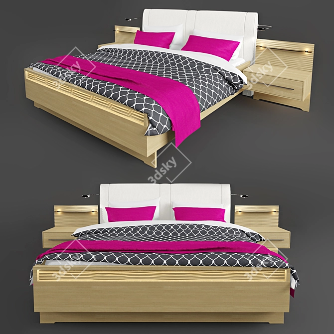 Elegant Musterring Sari Bedroom Set 3D model image 1