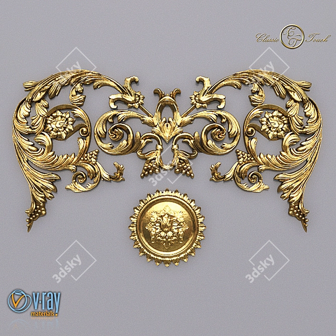 Elegant Heritage Ornament 3D model image 1