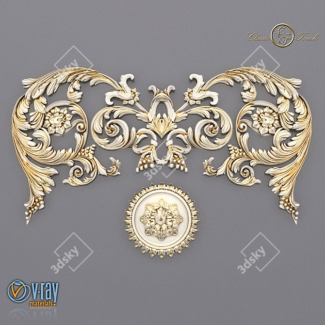 Elegant Heritage Ornament 3D model image 2