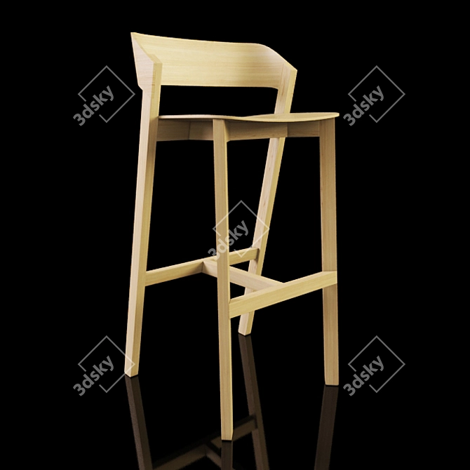 Elegant MERANO Chair by TON 3D model image 1