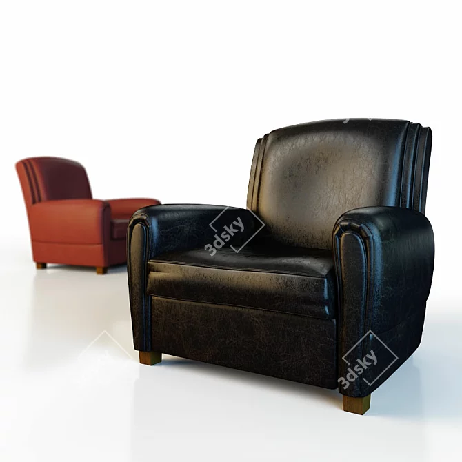 Custom Photo Modeled Armchair 3D model image 2