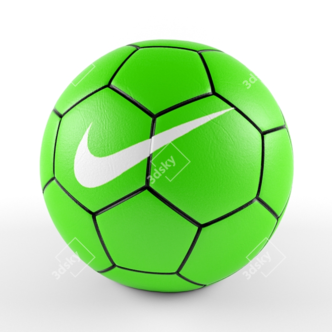 Green Nike Football Ball 3D model image 1