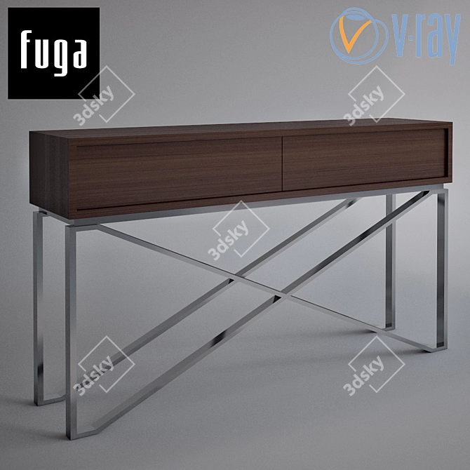 Modern Fuga Console – Sleek Design for Your Space 3D model image 1