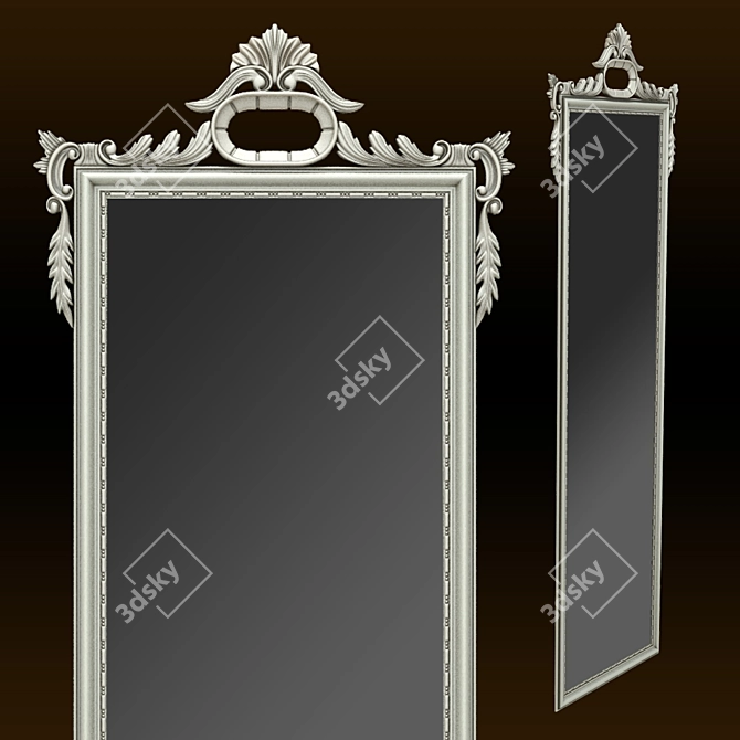 Sleek Vanity Mirror 3D model image 1