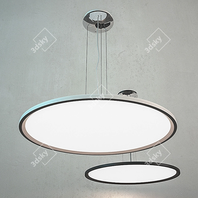 Cosmorelax Flat Sun - Stylish LED Ceiling Lamp 3D model image 1