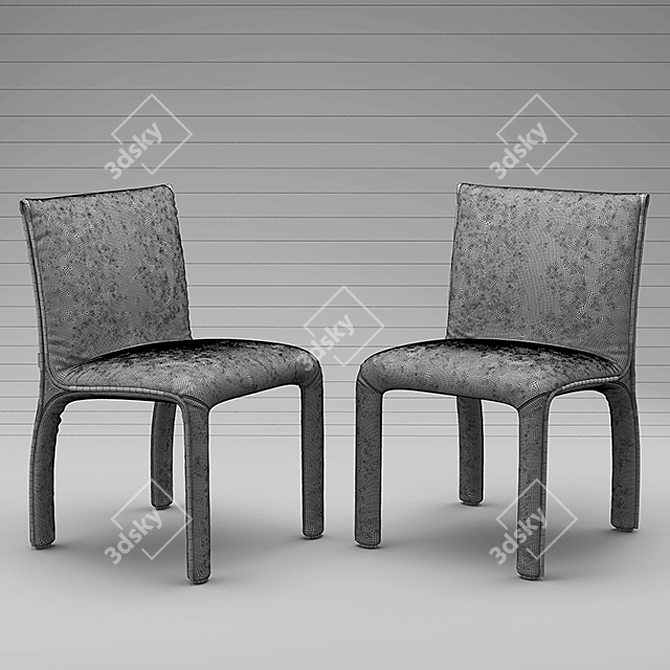Natuzzi Hedi: Elegant Table & Chairs 3D model image 3