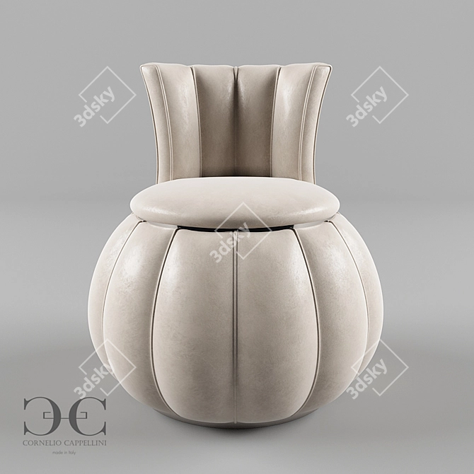 Title: Glamorous Art Deco Armchair - Montgomery 3D model image 1