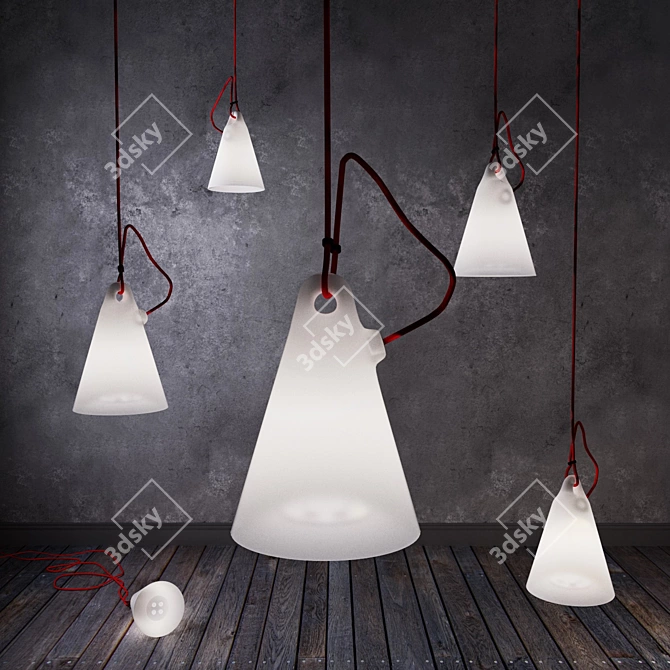 Elegant Trilly Pendant Light 3D model image 1