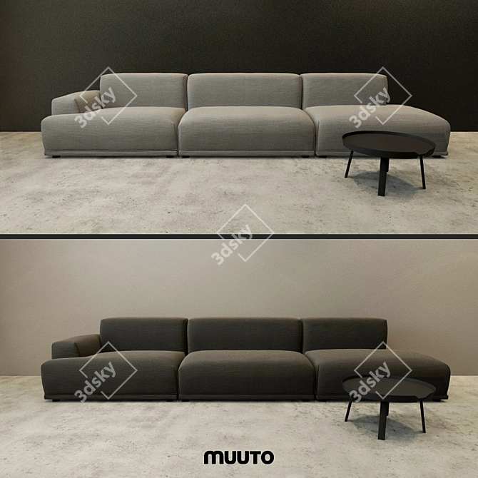 Muuto CONNECT - 3-SEATER Sofa 3D model image 1