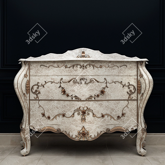 Luxurious Classic Sink by Mobili di Castello 3D model image 1