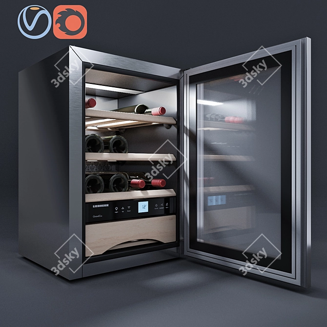 Liebherr WKes 653 - 20 GrandCru Wine Cabinet: Elegant Storage Solution 3D model image 2