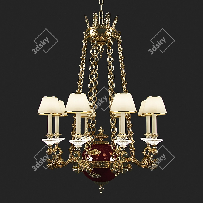 Mariner Royal Chandelier 20109 with Czech Crystal 3D model image 1
