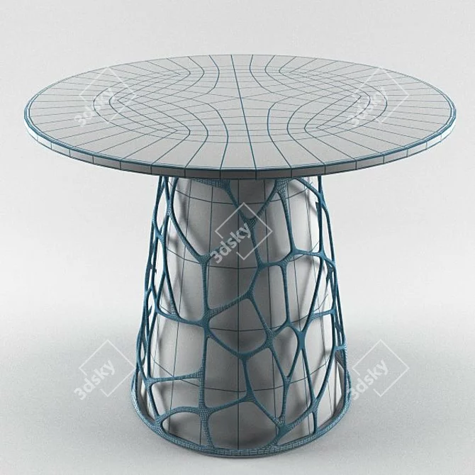 Elegant Outdoor Dining Table Set 3D model image 2
